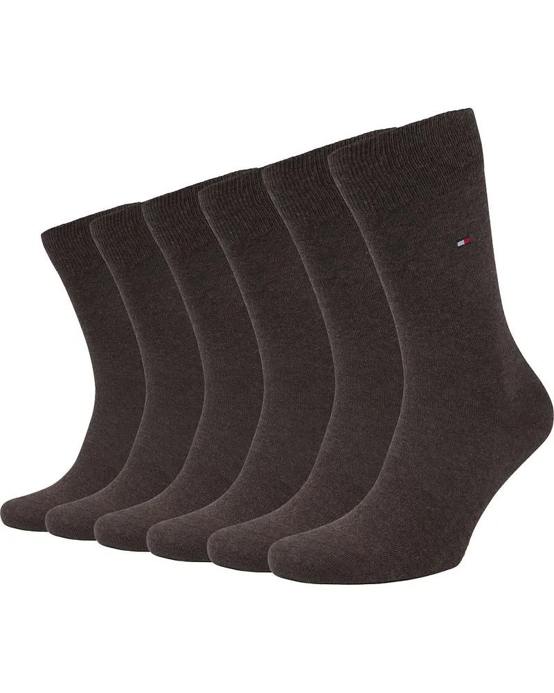 Tommy Hilfiger 6-Pack Socken braun Braun