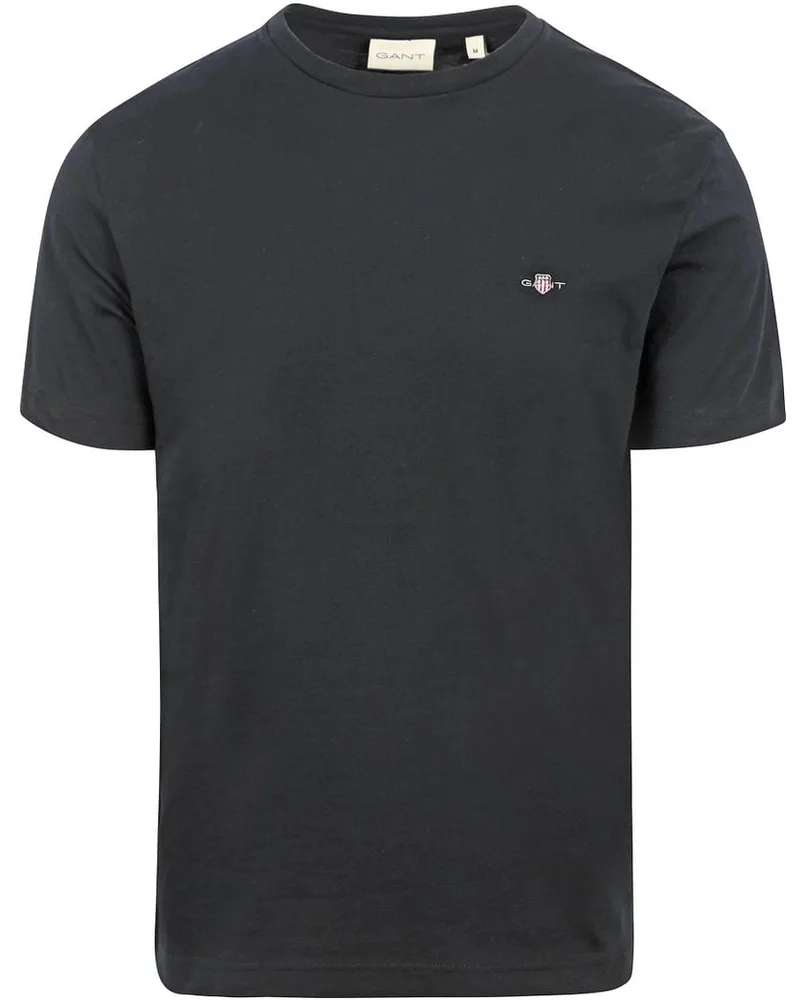Gant T-shirt Shield Logo Schwarz Schwarz