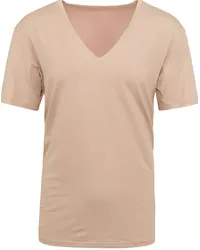 Mey Dry Cotton V-Ausschnitt Unsichtbares Unterhemd Beige