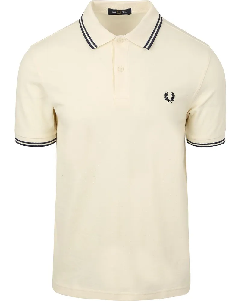 Fred Perry Polo Twin Tipped M3600 Ecru Wollweiß