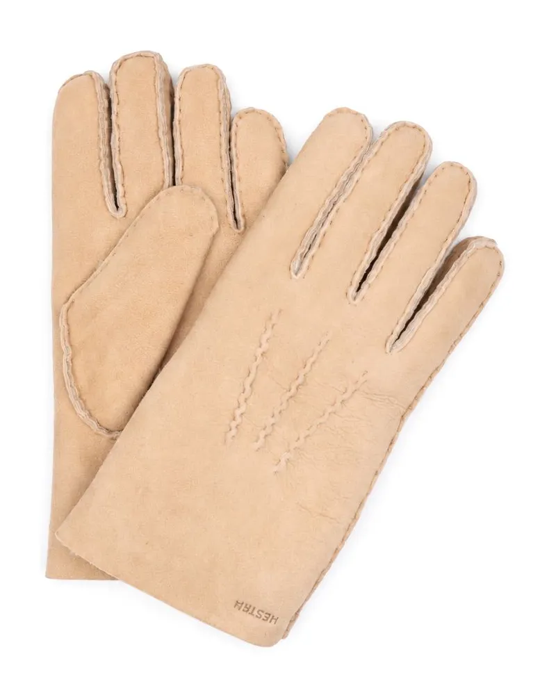 Hestra Handschuh Bernard Cork Suede Cognac Beige