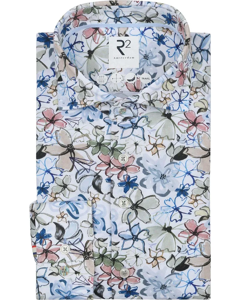 R2 Amsterdam R2 Hemd Sorona Flower Druck Multicolour Multicolour