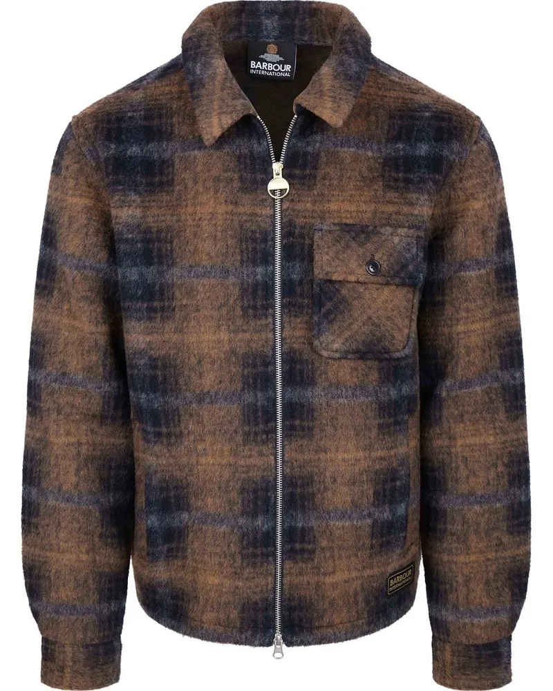 Barbour International Hemdjacke Oswald Navy Camel Braun