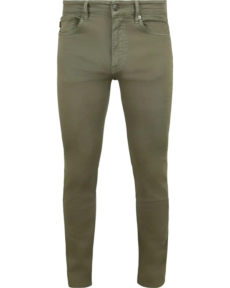 HUGO BOSS Delaware Jeans Olivgrün Grün
