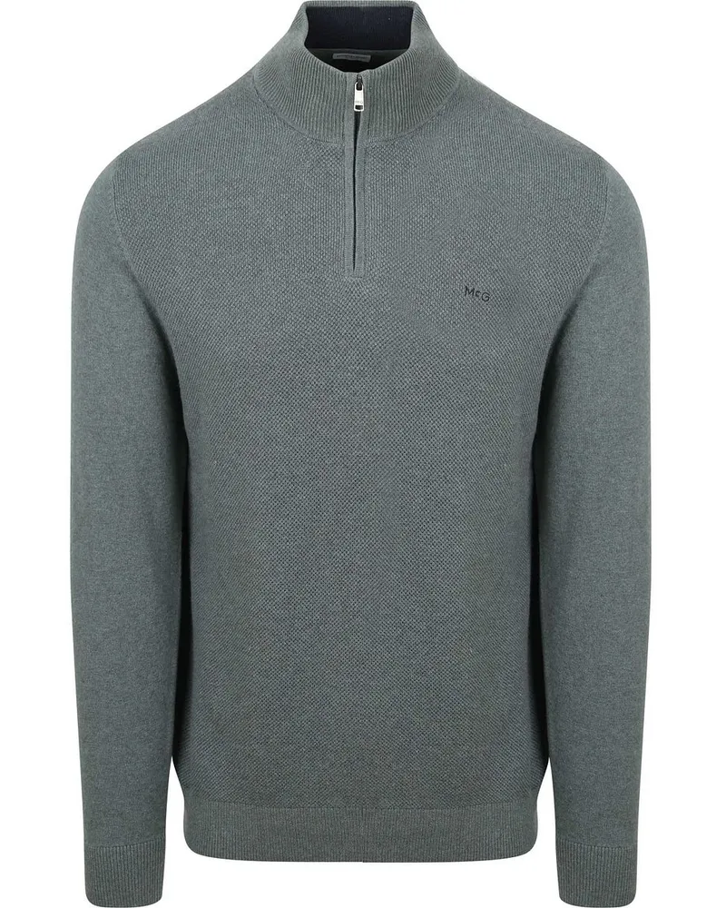McGregor Half Zip Pullover Merinowolle Structure Grün Grün