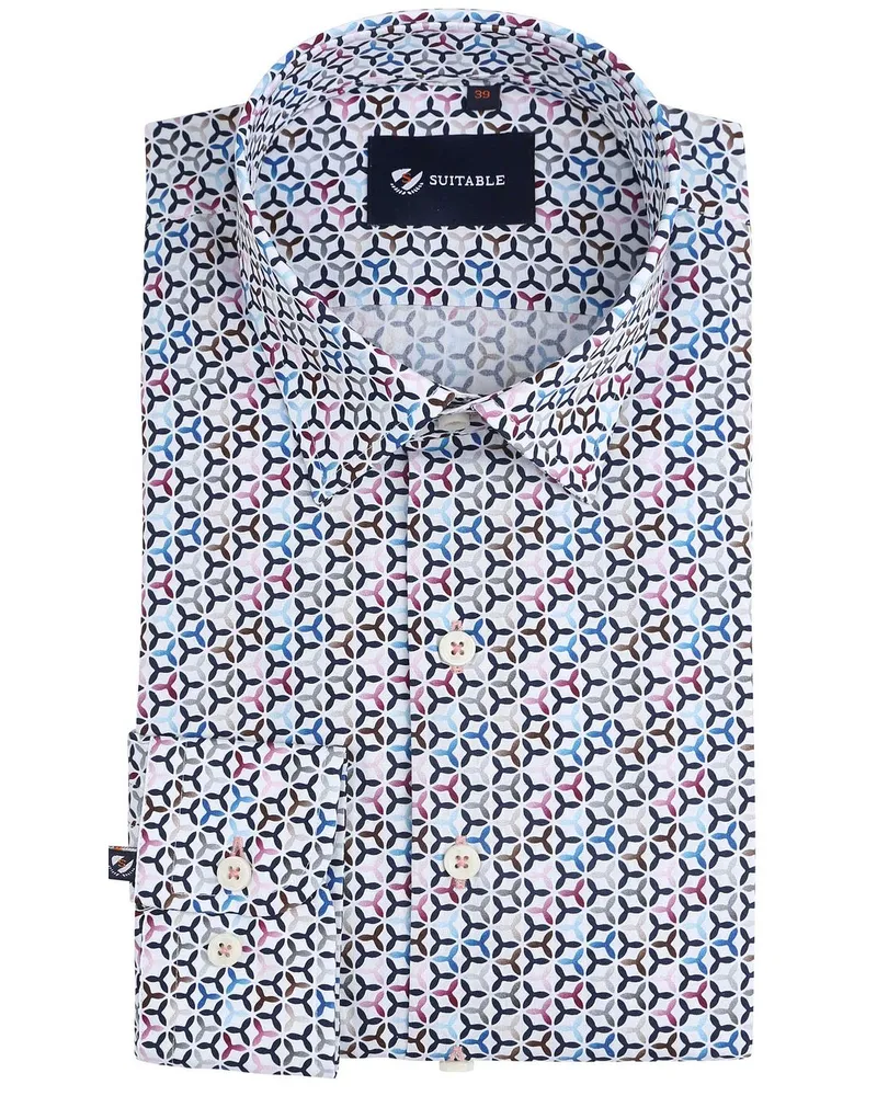 Suitable Hemd Print Mehrfarbig Multicolour