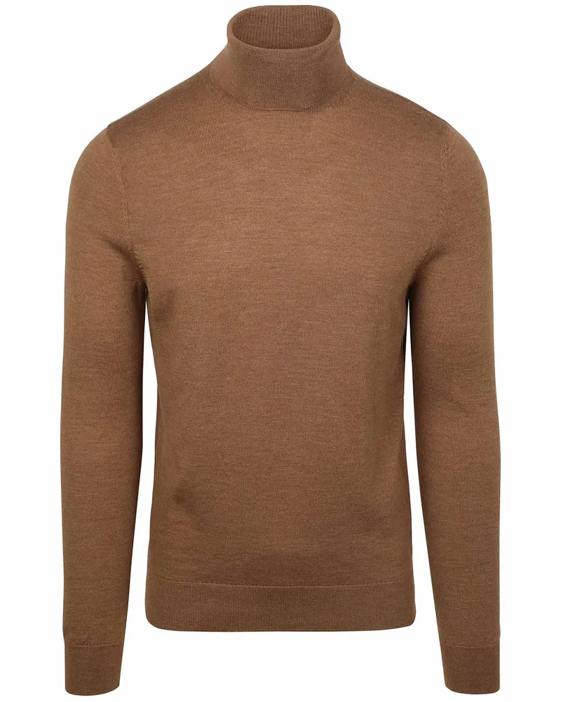 Suitable Merino Rollkragen Pullover Braun Braun