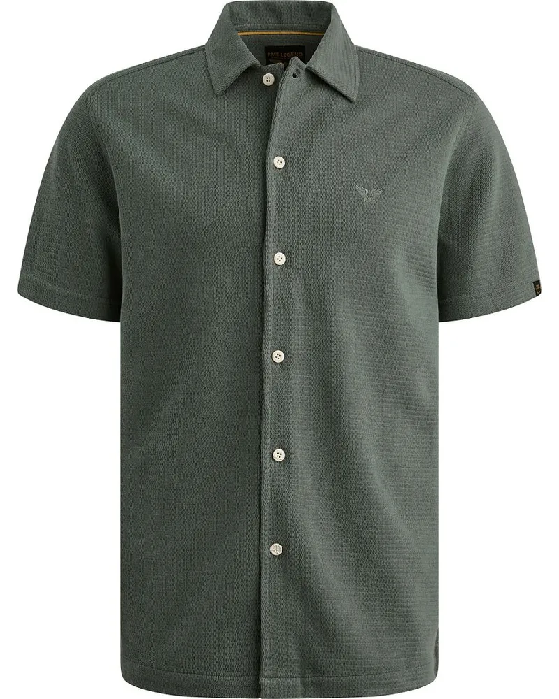 PME Legend Short Sleeve Hemd Jersey Interlock Balsam Green Dunkelgrün