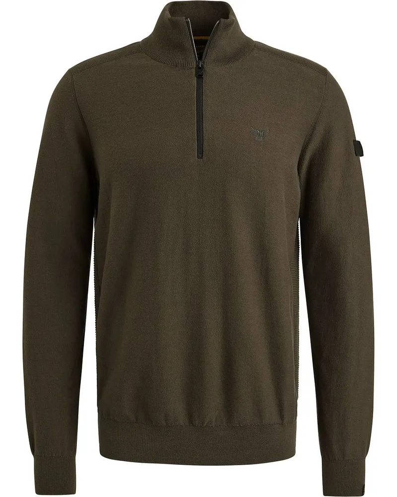 PME Legend Half Zip Sweater Beluga Grün Dunkelgrün