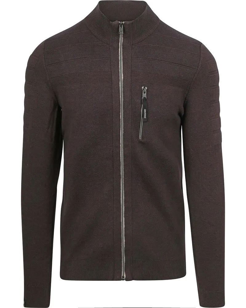 Vanguard Strickjacke Bonded Mouline Braun Braun
