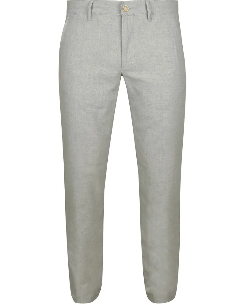 Alberto Lou Chinohose Mix Leinen Beige Grau