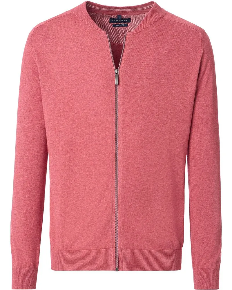 CasaModa Strickjacke Zip Fresh Brick Pink