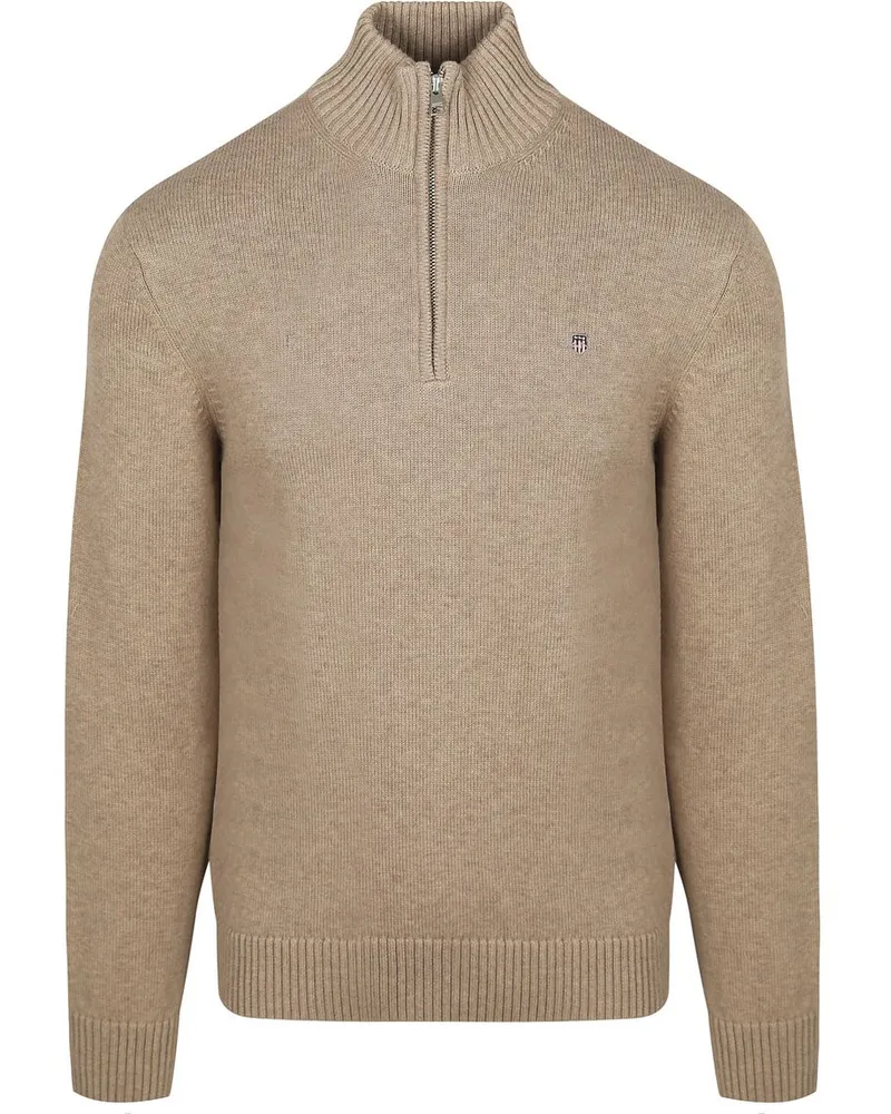 Gant Half Zip Pullover Beige Beige