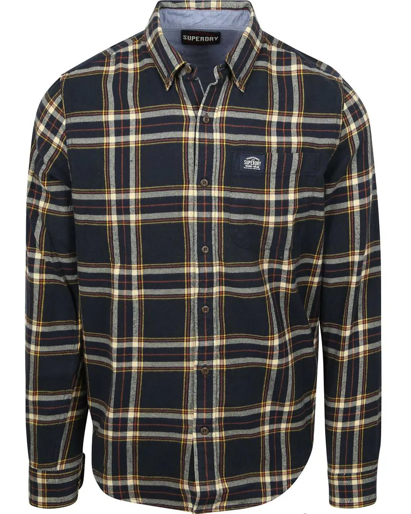 Superdry. Karohemd Lumberjack Navy Blau