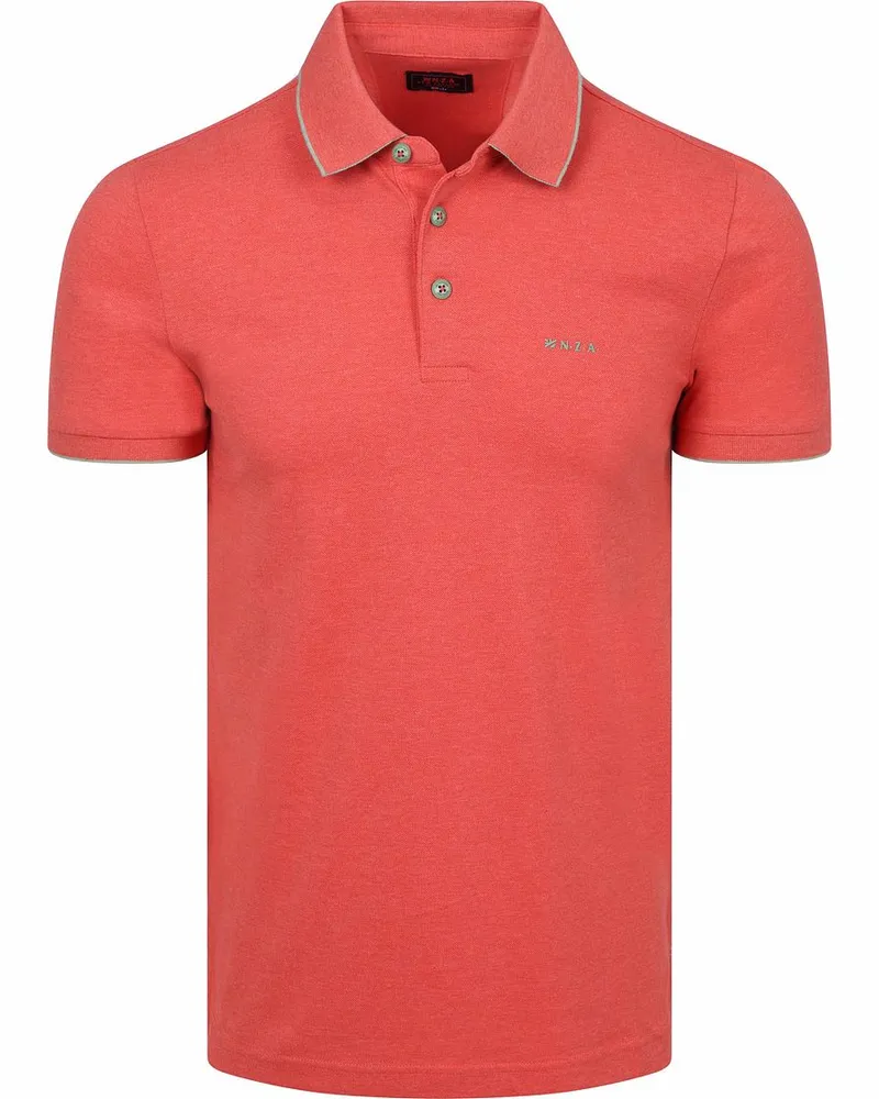 New Zealand Auckland NZA) Henley-Piqué-Polo Rot Rot