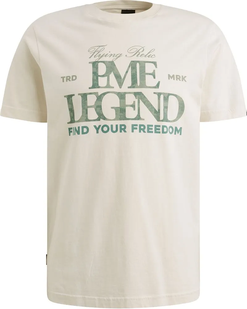 PME Legend Jersey Artwork T-Shirt Egret Beige