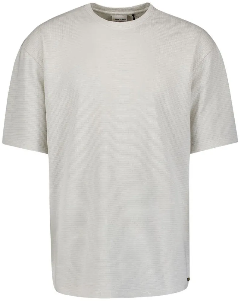 No Excess Strick-T-Shirt Cremeweiß Wollweiß