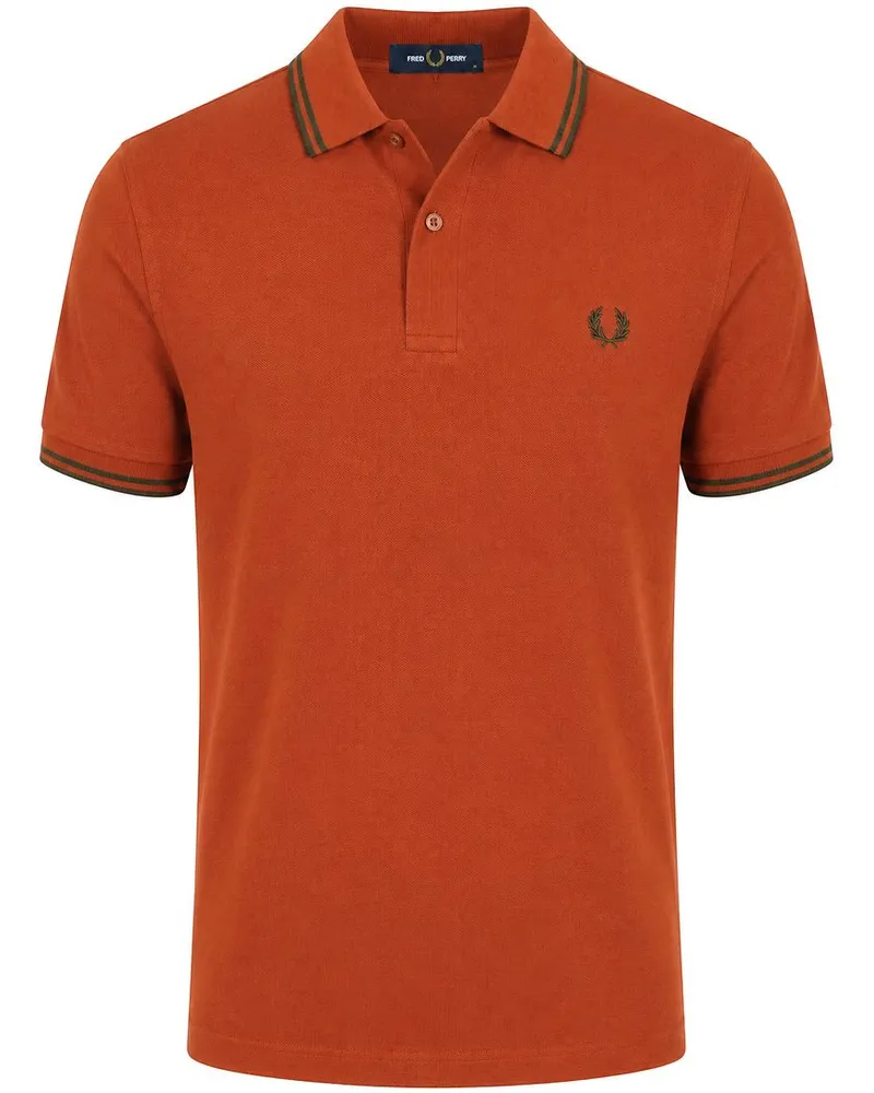 Fred Perry Polo Tipped M3600 Brique 81C Orange