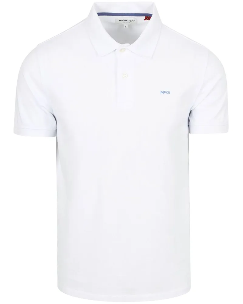 McGregor Piqué Poloshirt Weiß Weiß