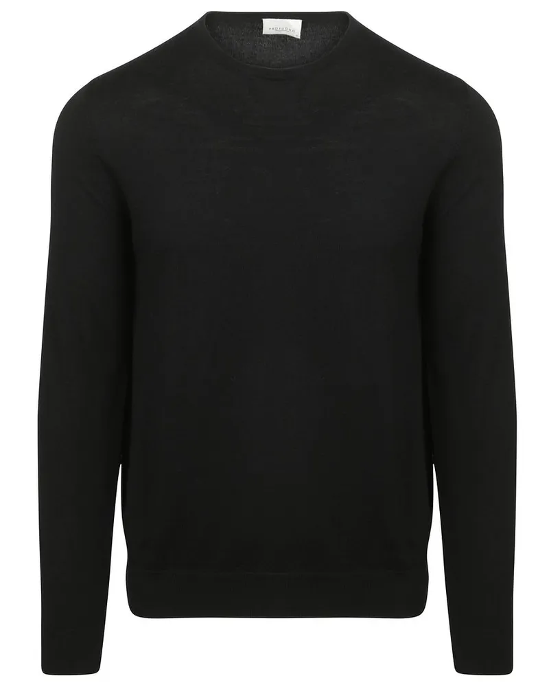 Profuomo Pullover Merinowolle Schwarz Schwarz