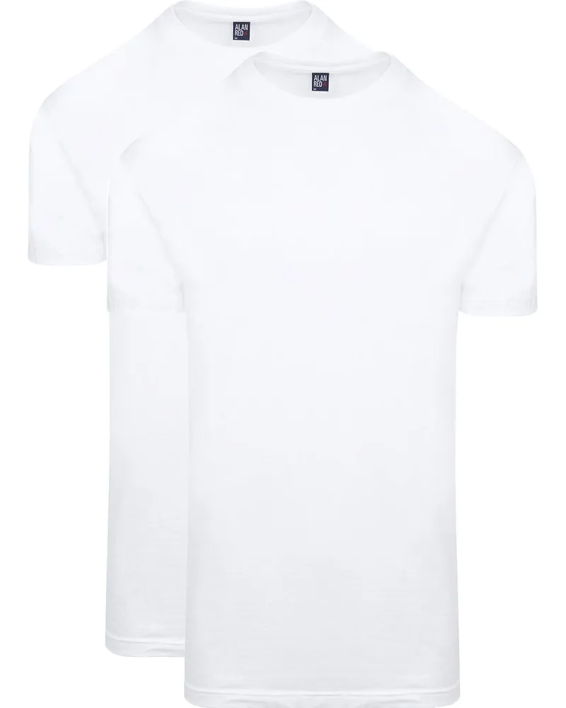 Alan Red T-Shirt Virginia Weiß Extra Lang (2er-Pack Weiß