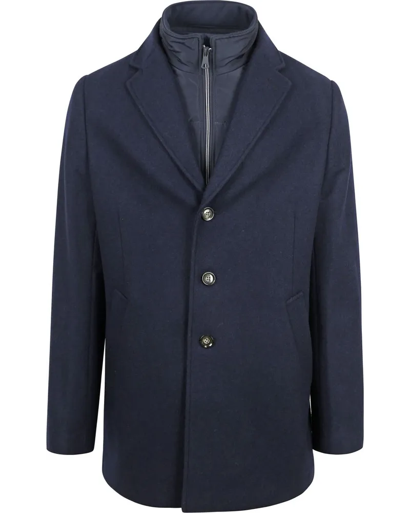 Suitable Job Coat Wolle Navy Blau