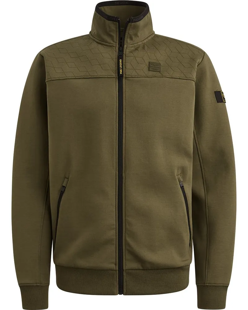 PME Legend Strickjacke Interlock Olive Dunkelgrün