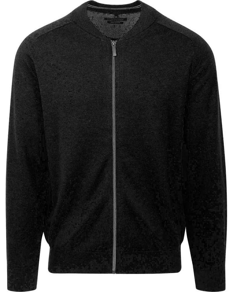 CasaModa Strickjacke Zip Schwarz Schwarz