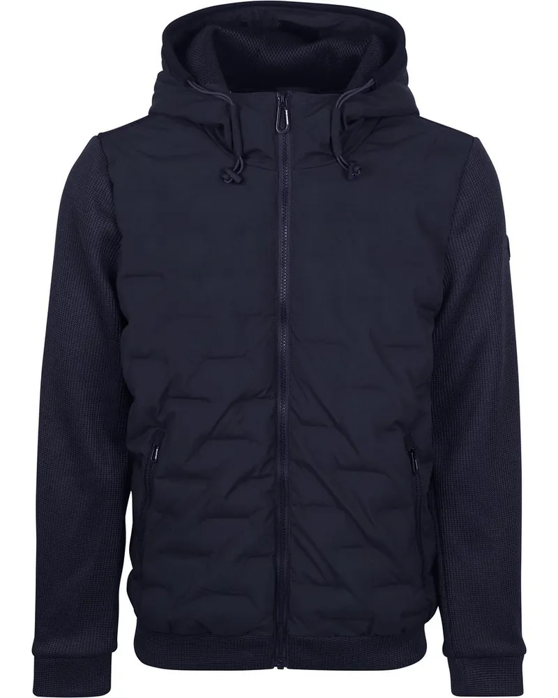 No Excess Jacke Knitted Sleeve Navy Dunkelblau