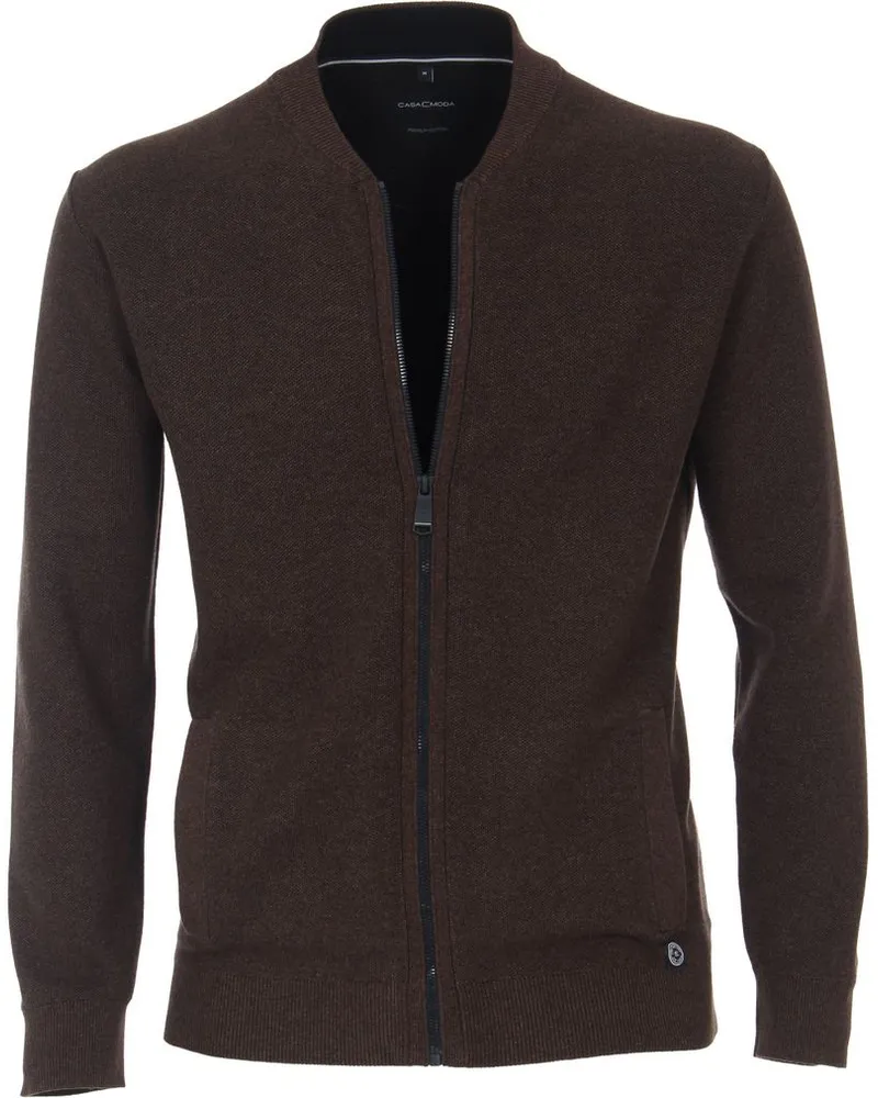 CasaModa Zip Strickjacke Braun Braun