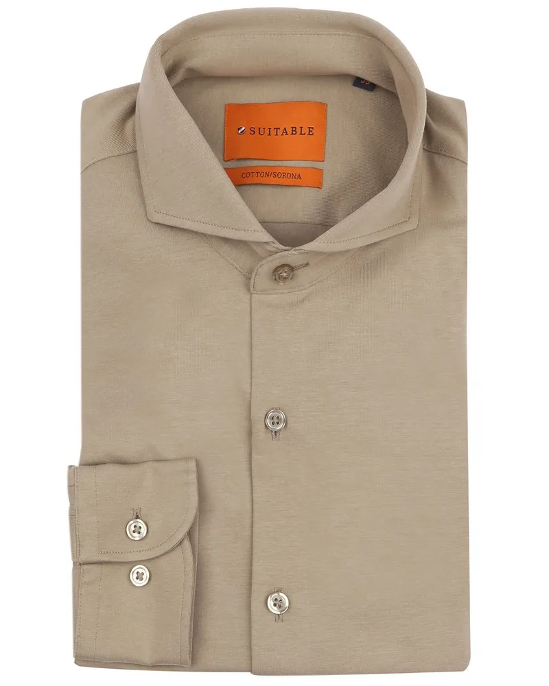 Suitable Sorona Hemd Beige Beige