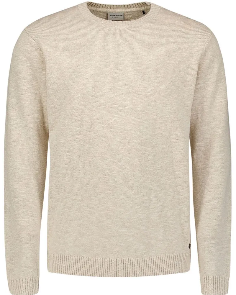 No Excess Pullover Slub Beige Beige