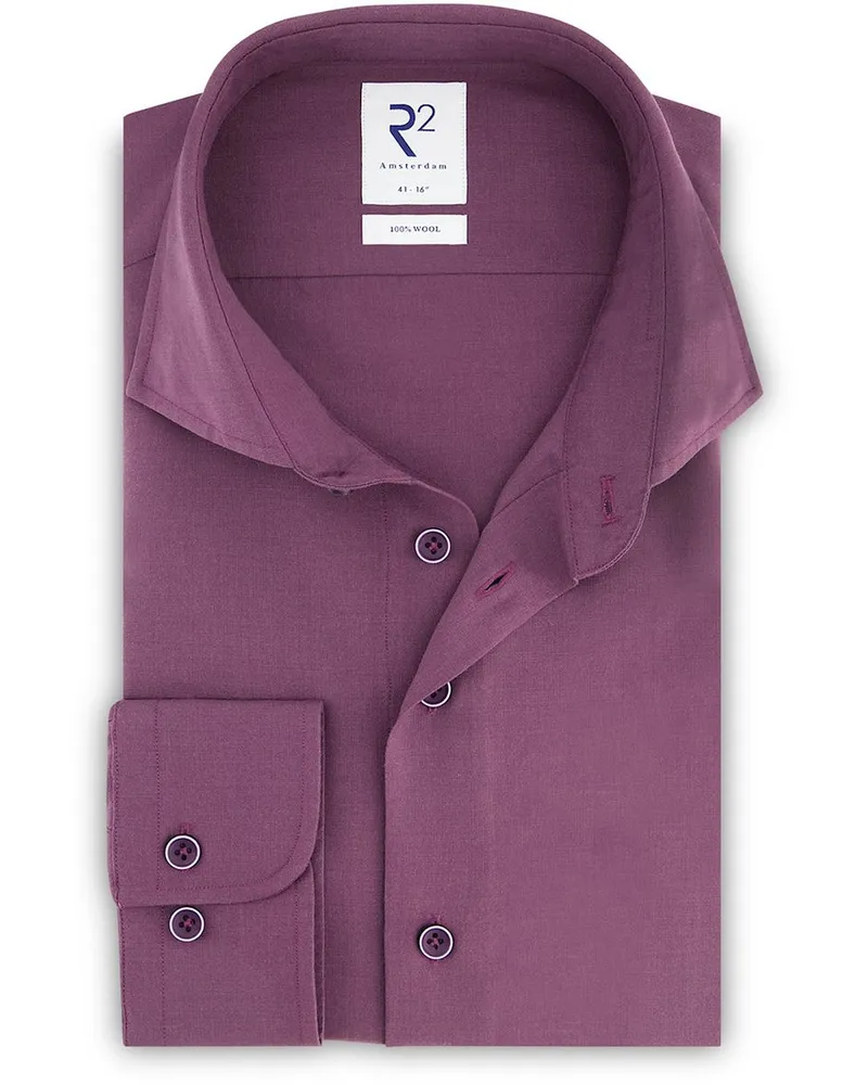 R2 Amsterdam R2 Wolle Hemd Lila Violett