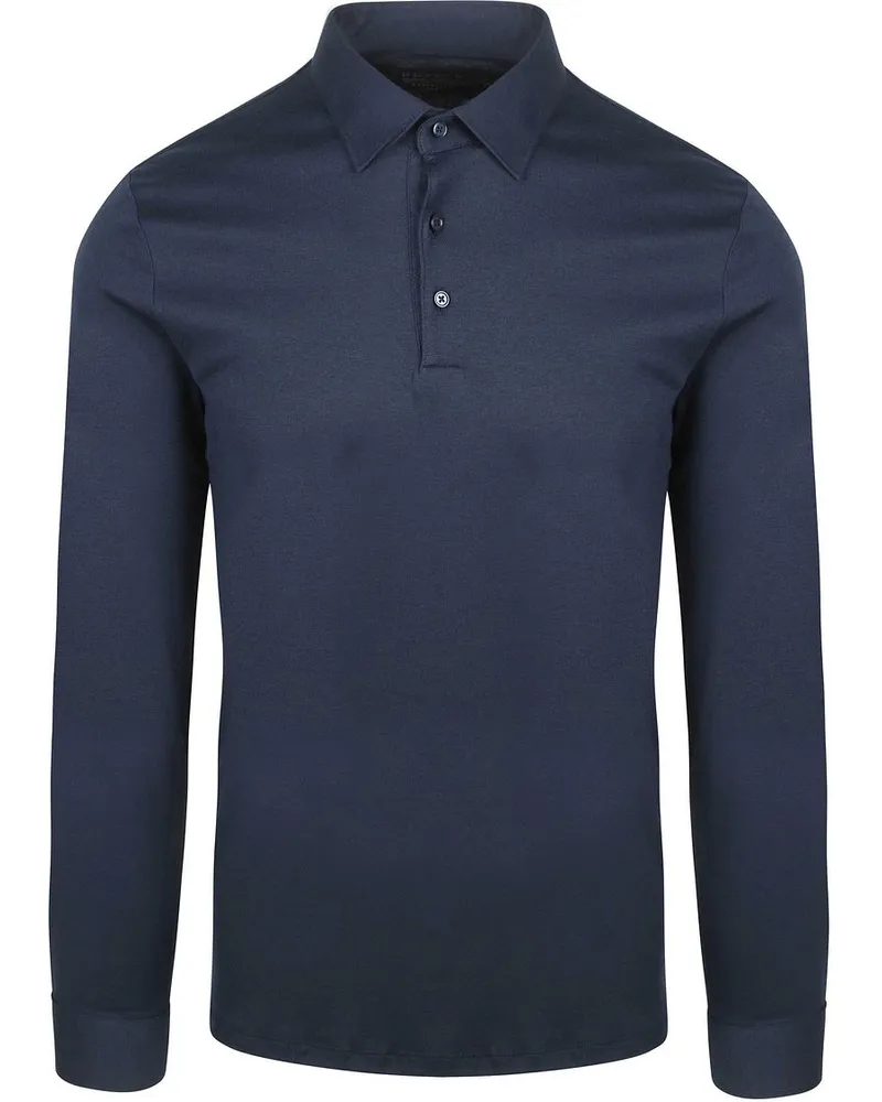 DESOTO Langarm - Longsleeve Poloshirt Essential Navy Dunkelblau