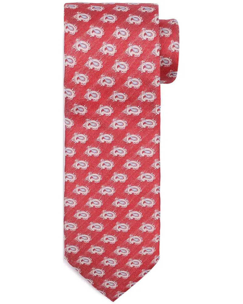 Suitable Krawatte Seide Paisley Rot Rot