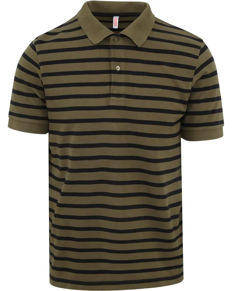 Sun68 Poloshirt Streifen Grün Grün