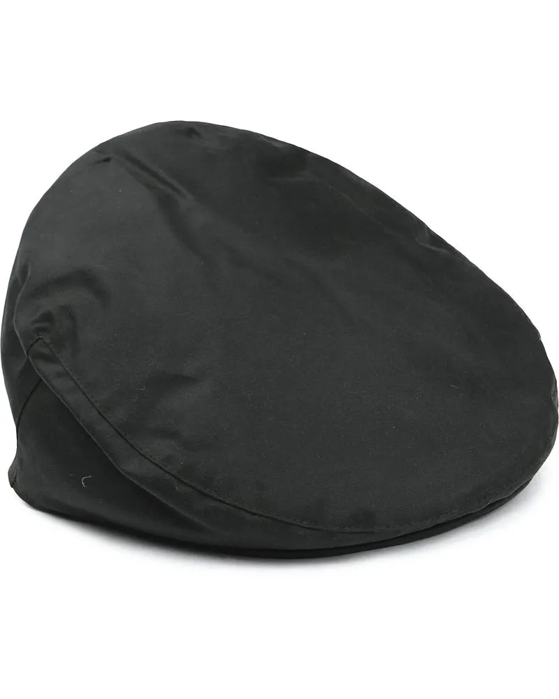 Barbour Wax Flat Cap Dunkelgrün Grün