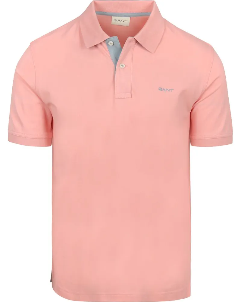 Gant Contrast Piqué Poloshirt Bubbelgum Rosa Pink