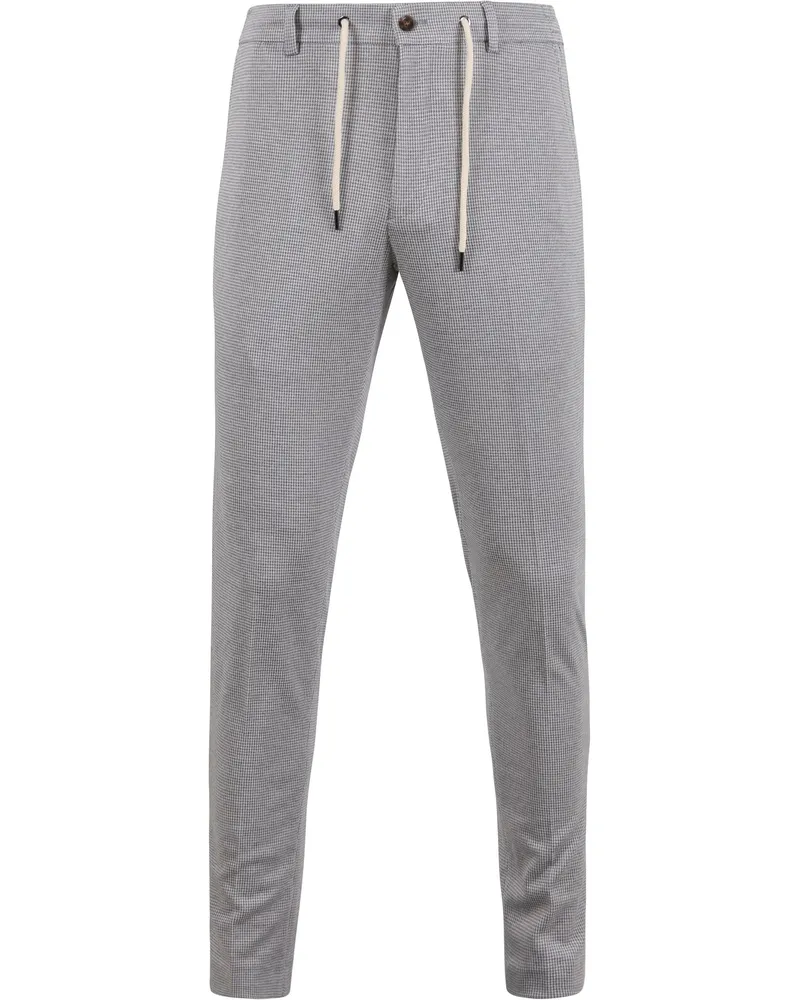 Suitable Pantalon Jersey Pied De Poule Grau Grau