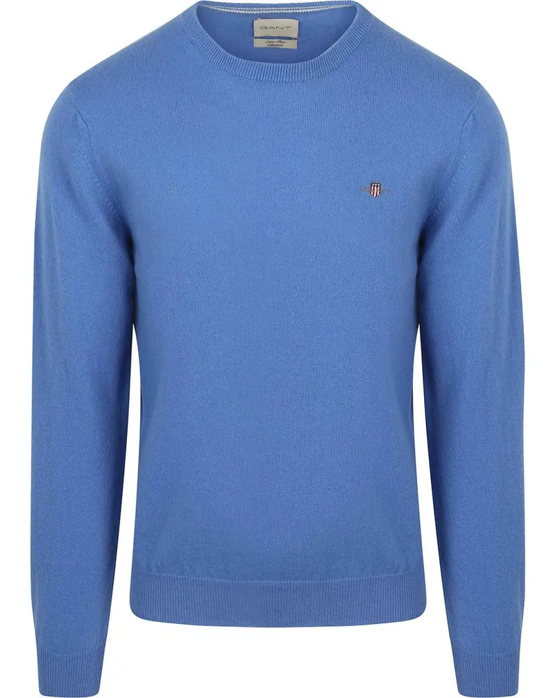 Gant Pullover Lammwolle Mid Blau Blau