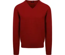 V-Auschnitt Pullover Lammwolle Dobonnet