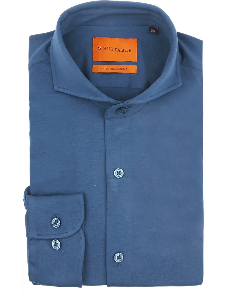 Suitable Sorona Hemd Mid Blau Blau