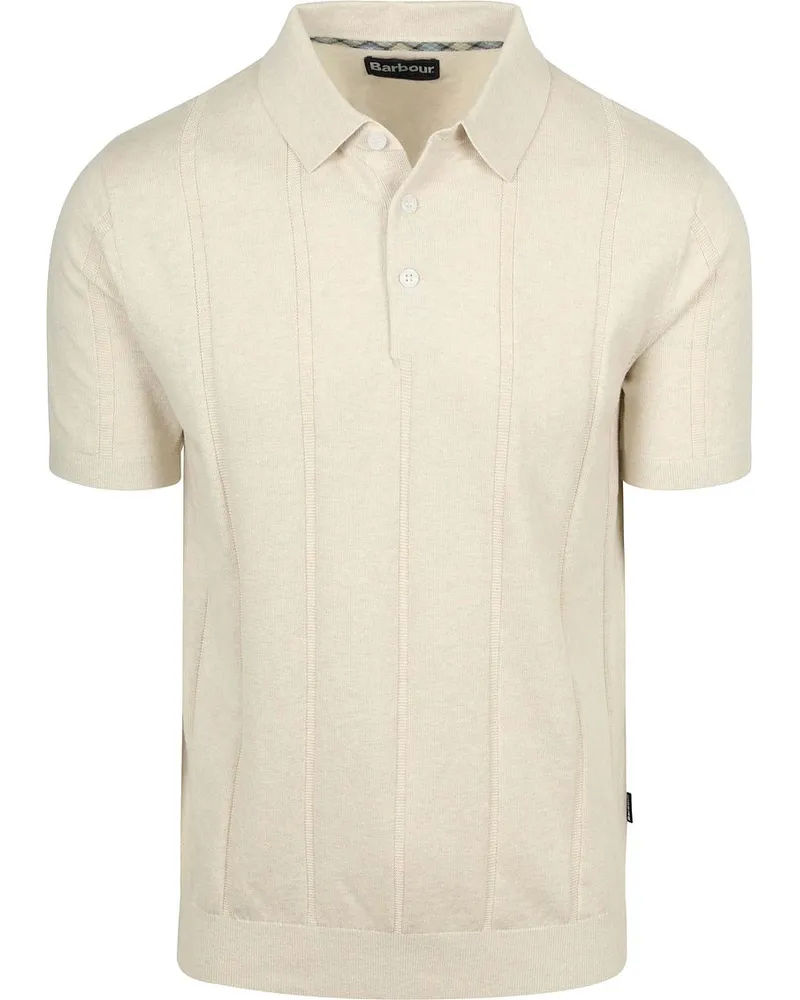 Barbour Wellburn Knitted Polo Ecru Beige