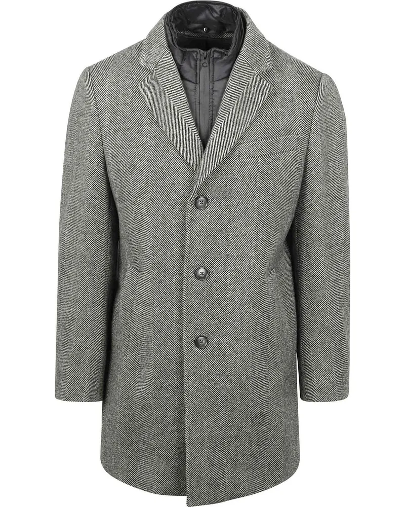 Suitable Coat Wolle Pepita Pepper Grey Grau
