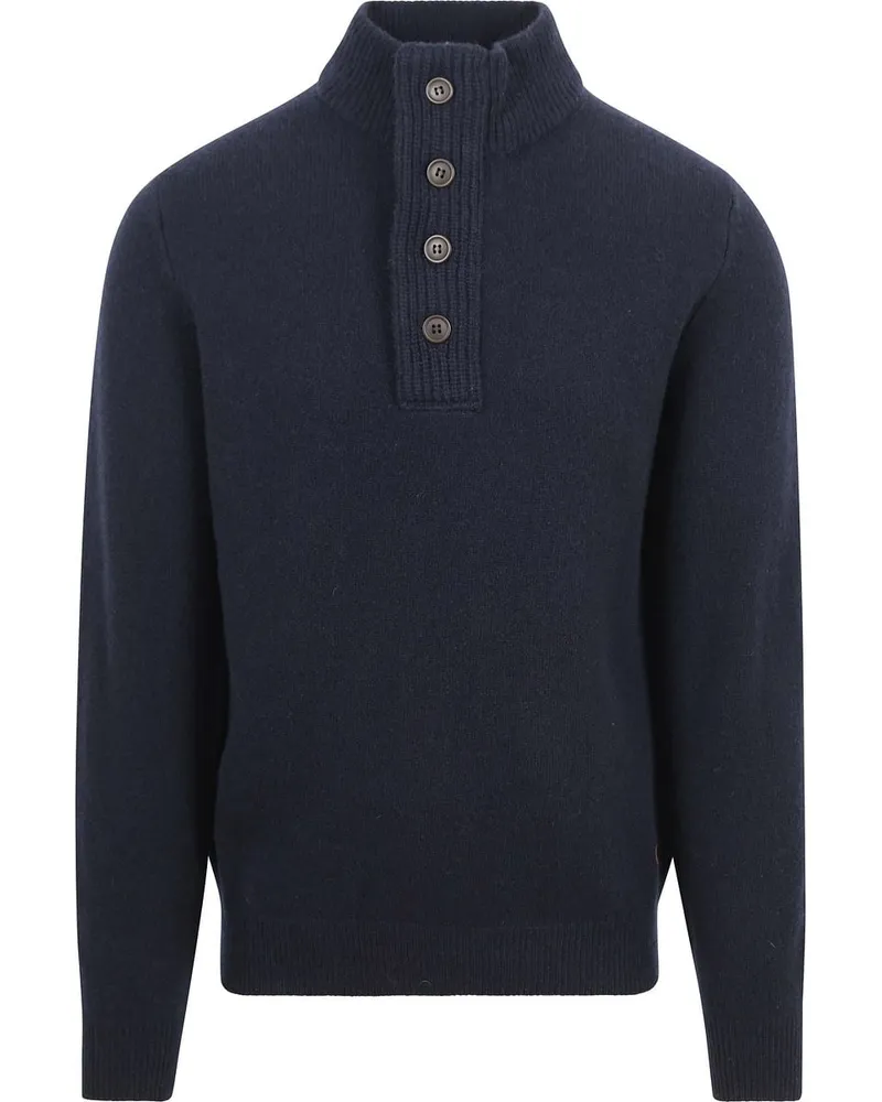 Barbour Mocker Pullover Wolle Indigo Blau