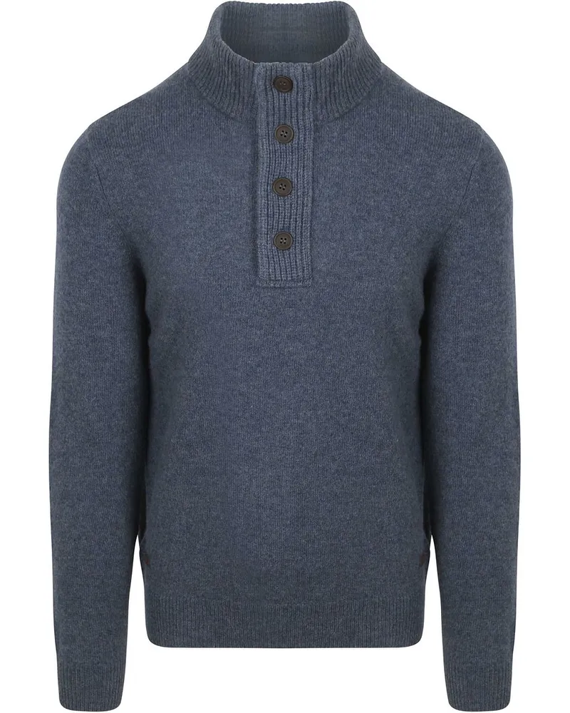 Barbour Mocker Pullover Wolle Indigo Blau