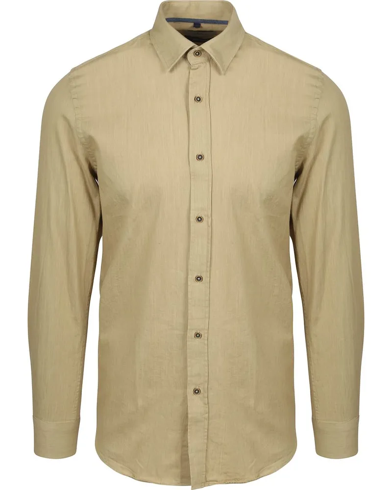 Suitable Hemd Washed Sand Beige