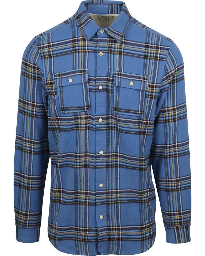 Scotch&Soda Flanellhemd Blau Blau