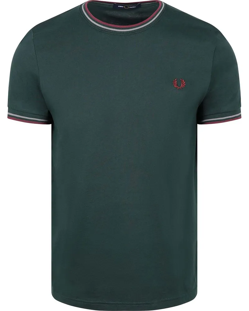 Fred Perry Twin Tipped T-Shirt Dunkelgrün 85A Dunkelgrün