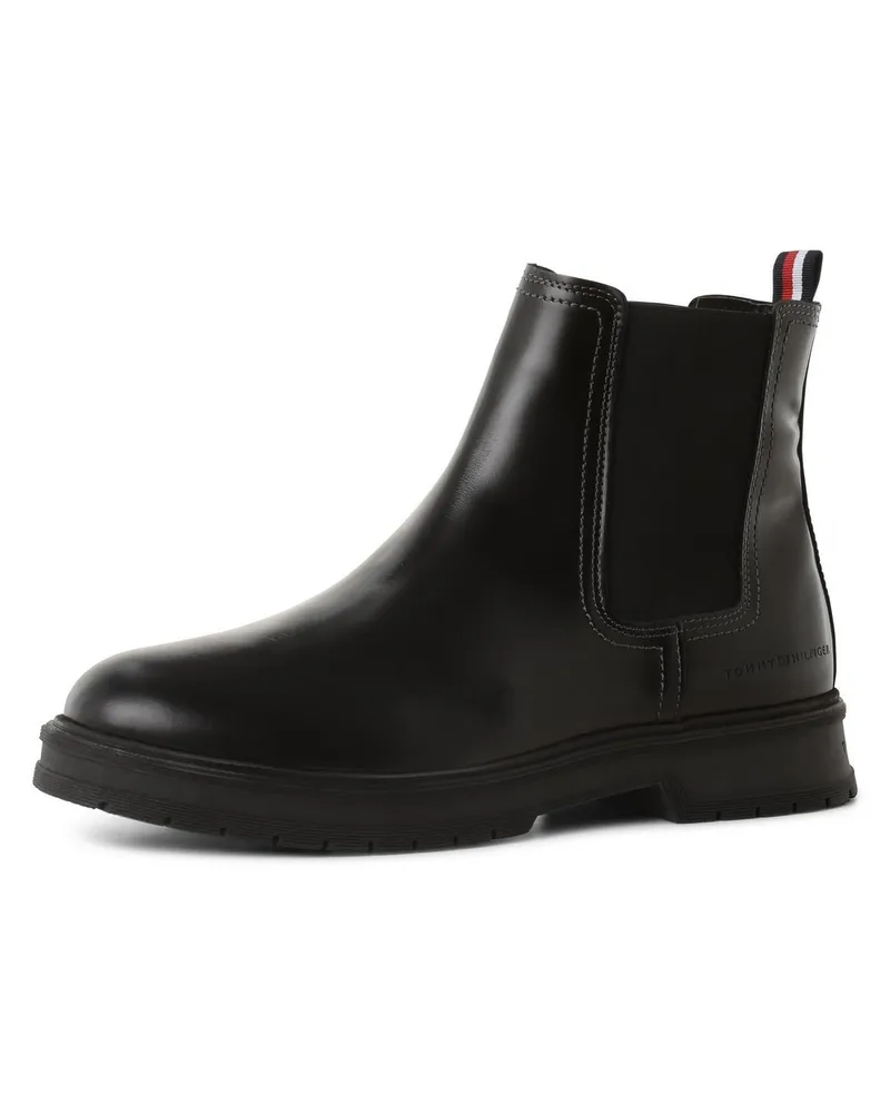 Tommy Hilfiger Boots aus Leder Schwarz